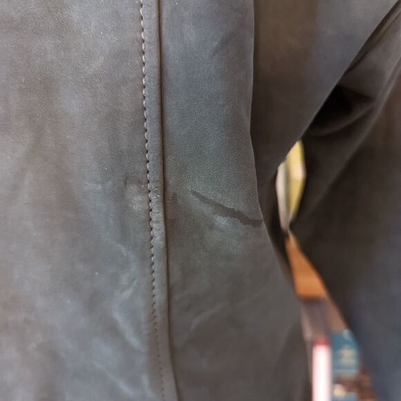 mundi cuero Ecuadorian grey suede short jacket nwot sz m - Picture 7 of 7